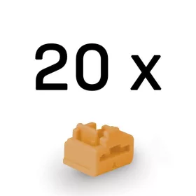   LINDY Dugó biztonsági, Port Blocker, RJ45, kulcs nélkül, narancssárga (20db/csomag)