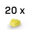 LINDY Dugó biztonsági, Port Blocker, RJ45, kulcs nélkül, sárga (20db/csomag)