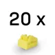 LINDY Dugó biztonsági, Port Blocker, RJ45, kulcs nélkül, sárga (20db/csomag)