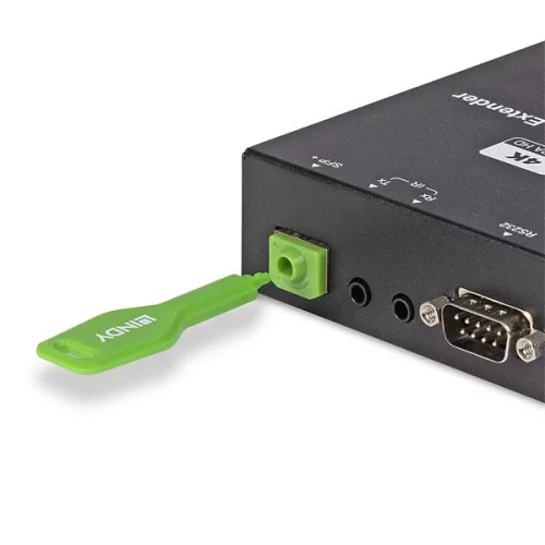 LINDY Dugó biztonsági, Port Blocker, SFP port blocker + kulcs, zöld (10db dugó + 1db kulcs)