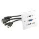 LINDY Fali lemez Multi AV, HDMI, VGA, 3.5mm és USB, műanyag