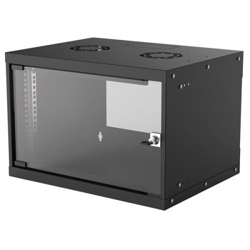 INTELLINET fali rack, 19",  6U, 400x540x353; IP20-védelem, Fekete