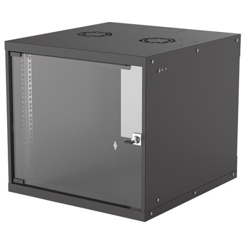 INTELLINET fali rack, 19",  9U, 560x540x487, IP20-védelem, Fekete