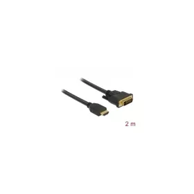   DELOCK Kábel DVI 24+1 DVI - HDMI, kétriányú, 2K@60Hz, M/M,  2m, fekete