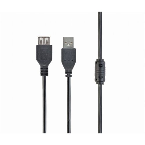 GEMBIRD Kábel USB 2.0 A - A, M/F, 4,5m, fekete