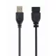 GEMBIRD Kábel USB 2.0 A - A, M/F,   15 cm, fekete
