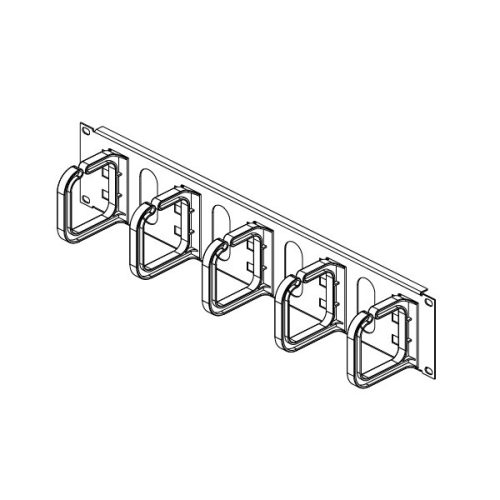 CONTEG Kábel rögzítő gyűrűs panel 19" 2U 80/80