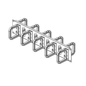   CONTEG Kábel rögzítő gyűrűs panel 19" 2U 80/80 kétoldalas