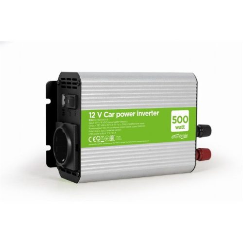 ENERGENIE Autós inverter 500W 12V, 2 db USB port