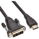 PREMIUMCORD Kábel HDMI - DVI-D, 19 pin (18+1) M/M,  2m, fekete