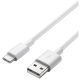 PREMIUMCORD Kábel USB 2.0, Gyorstöltés, 3A, A - C, M/M,   1m, fehér