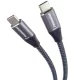 PREMIUMCORD Kábel USB 3.2 Gen 2x2, C - C, 100W, 5A, 20Gbit/s, Video Support, M/M,   1m, szürke