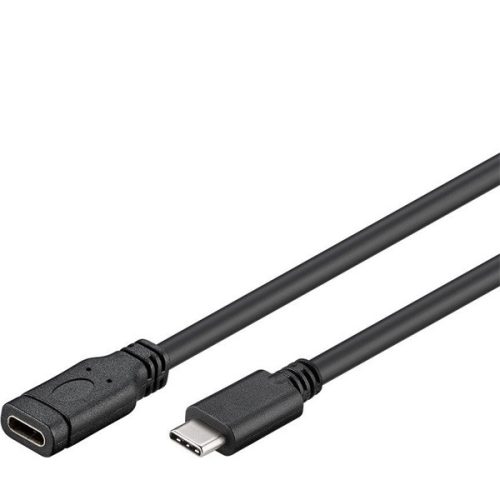 PREMIUMCORD Kábel USB 3.2 Gen1, hosszabbító, C - C, M/F,   1m, fekete