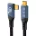 PREMIUMCORD Kábel USB4 USB-C - USB-C, 90° fokos, 80 Gbit/s, 240W, 16K@60Hz, M/M,  1m, fekete