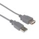 PREMIUMCORD Kábel USB 2.0 hosszabbító A - A, M/F, 2m, szürke