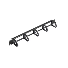   NIKOMAX Gyűrűs panel, 1U, 40 mm gyűrűmélységgel, fekete 2 db/csomag