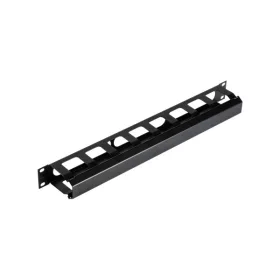   NIKOMAX Gyűrűs panel, 1U, 58 mm gyűrűmélységgel, takarópanellel, fekete