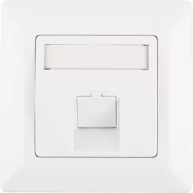 NIKOMAX Fali aljzat kerettel, 80x80mm, 1 portos, fehér