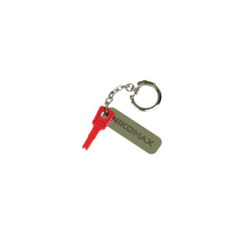 NIKOMAX Kulcs, zárral ellátott patch kábelekhez, kulcstartóval, piros