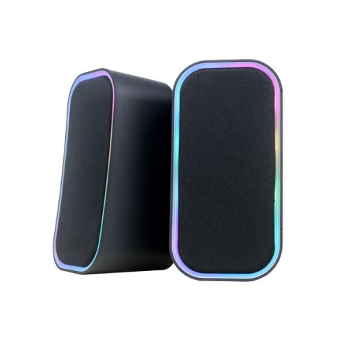 OMEGA Hangszóró 6W, sztereo 2.0, torony, Bluetooth, RMS, RGB, 3,5mm jack, USB, fekete