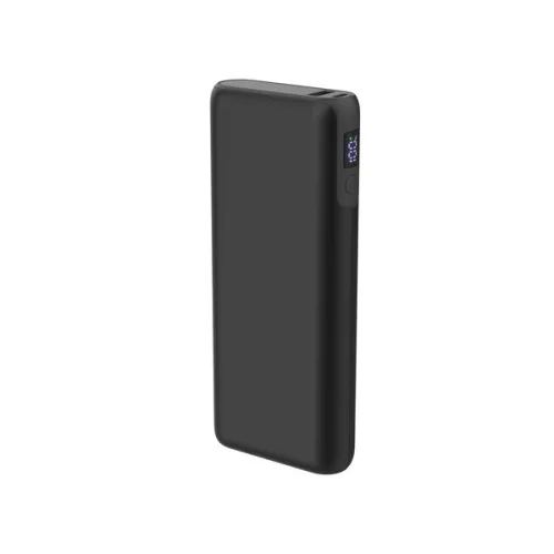 PLATINET Power Bank hordozható töltő 20000mAh, 2 USB-C, 65W, QC, Li-Ion, fekete