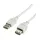 STANDARD kábel USB2.0 USB-A - USB-A, M/F, 3m, bézs
