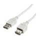 STANDARD kábel USB2.0 USB-A - USB-A, M/F, 3m, bézs