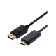 STANDARD Kábel DisplayPort 1.2 - HDMI, 4K@60Hz, M/M, 3m, fekete