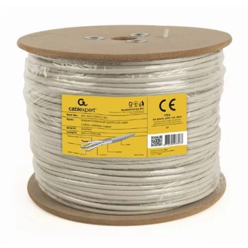 GEMBIRD Fali Kábel SSTP, CAT6a, LSZH, 305m, szürke