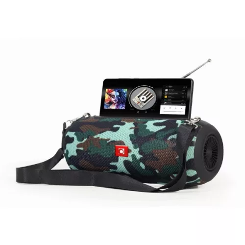 GEMBIRD hordozható hangszóró, Bluetooth, BT, FM antennával, terep mintás, camo