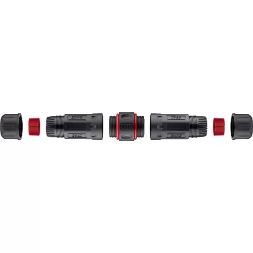 PREMIUMCORD Patch Kábel kültéri coupler, Toldó, CAT5 - CAT6, moduláris, vízálló, porálló. 2x RJ45 F/F, IP68, Fekete