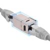 PREMIUMCORD Toldó, Coupler, STP RJ45 CAT6, ezüst