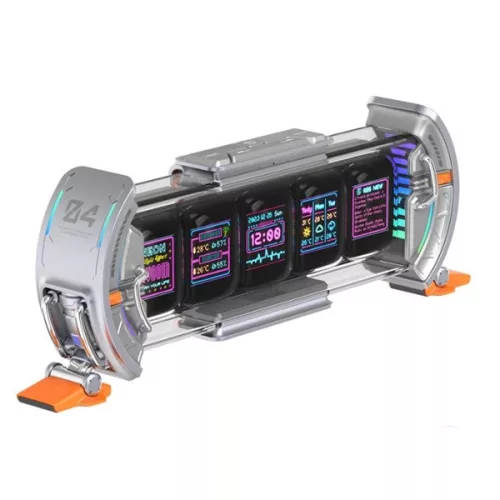 DIVOOM Times Gate, Cyberpunk Digitális LCD kijelző, szürke