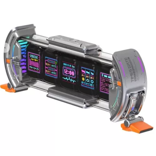 DIVOOM Times Gate, Cyberpunk Digitális LCD kijelző, szürke