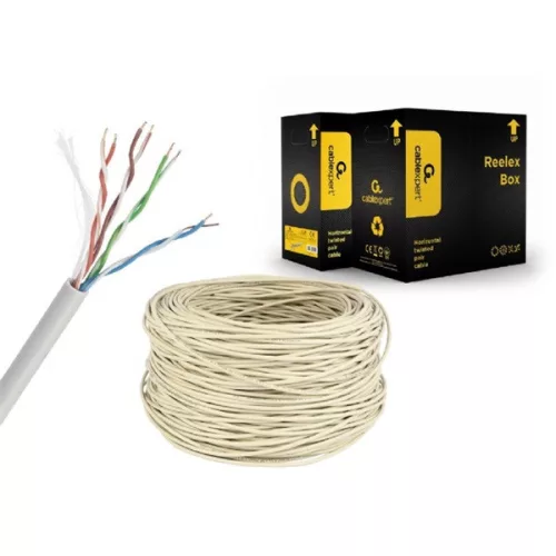 GEMBIRD Fali kábel UTP, CAT5e, LSZH, 305m, szürke