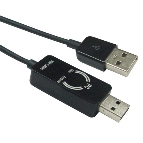 ROLINE Kábel USB 2.0 KM link PC/Android,   2m , fekete