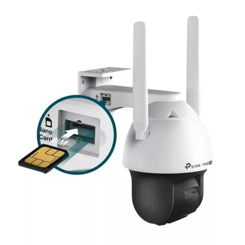 TP-LINK VIGI IP Kamera kültéri színes éjjellátó Full Color Pan Tilt kamera 4MP, 4mm Objektív 3G/4G - VIGI C540-4G(4MM)