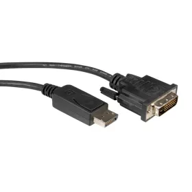   ROLINE Kábel DisplayPort - DVI (24+1), 2K@60Hz, M/M, 3m, fekete