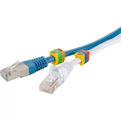 PREMIUMCORD Goobay Kábeljelölő kapcsok 2,5-4 mm kábelátmérőig - 10 x 10 (100db) színes