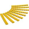 PREMIUMCORD Goobay Kábeljelölő kapcsok 2,5-4 mm kábelátmérőig - 3x30 (90db) A,B,C betűk, sárga