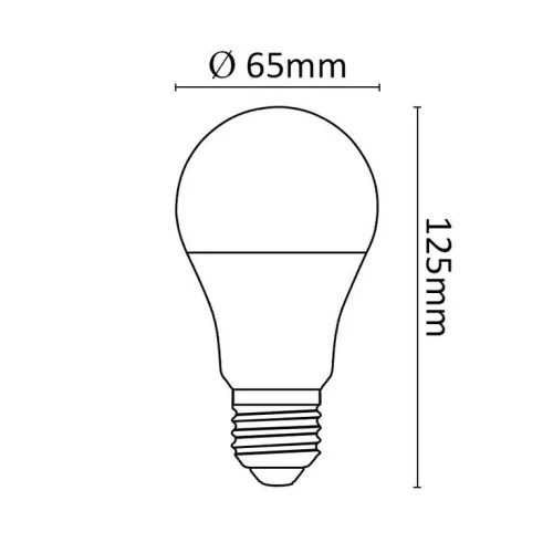 Asalite LED Izzó A65 gömb E27 15W 3000K (1430 lumen)