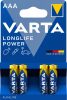 VARTA Longlife Power Alkáli Tartós Mikro Elem AAA B4