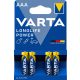 VARTA Longlife Power Alkáli Tartós Mikro Elem AAA B4