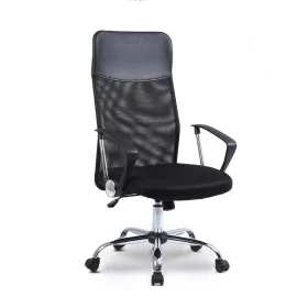   Zelux ergonomikus irodai szék magas háttámlával fekete színben, króm lábakkal