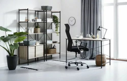 Zelux ergonomikus irodai szék magas háttámlával fekete színben, króm lábakkal