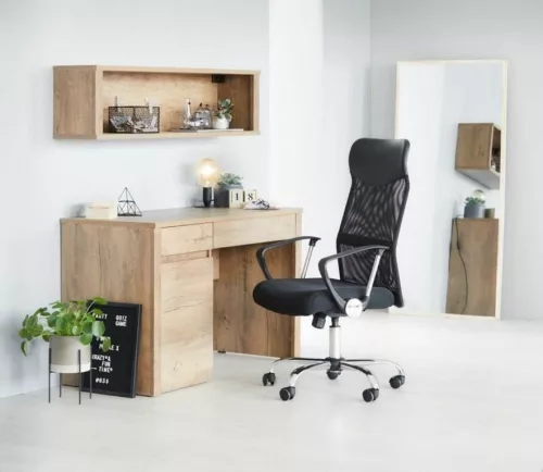 Zelux ergonomikus irodai szék magas háttámlával fekete színben, króm lábakkal