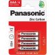 PANASONIC Zinc RED féltartós Mikroceruza elem AAA (R03) B4