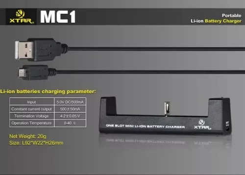 XTAR MC1 Li-Ion akkumulátor töltő