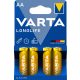 VARTA Longlife Alkáli ceruza Tartós elem AA LR6 B4