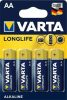 VARTA Longlife Alkáli ceruza Tartós elem AA LR6 B4